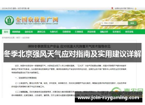 冬季北京强风天气应对指南及实用建议详解